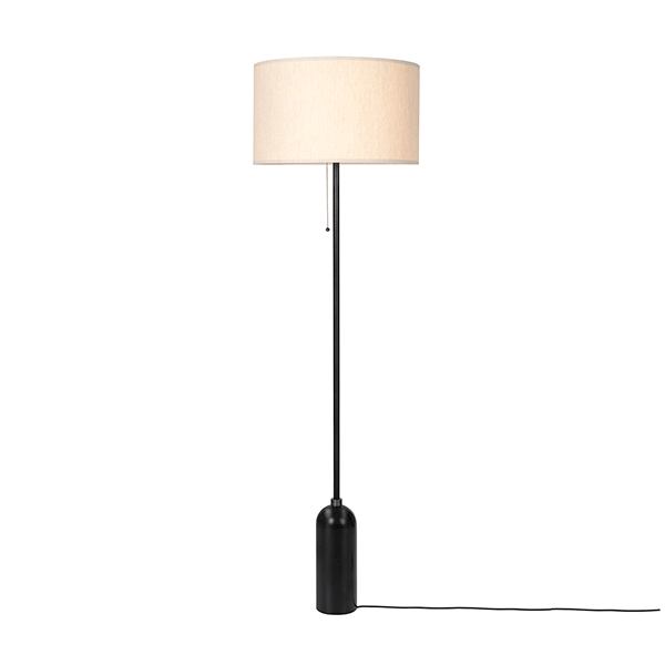 GUBI Gravity Gulvlampe Stor Mørknet Stål/Canvas