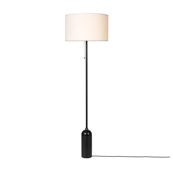 GUBI Gravity Gulvlampe Stor Mørknet Stål/Hvid