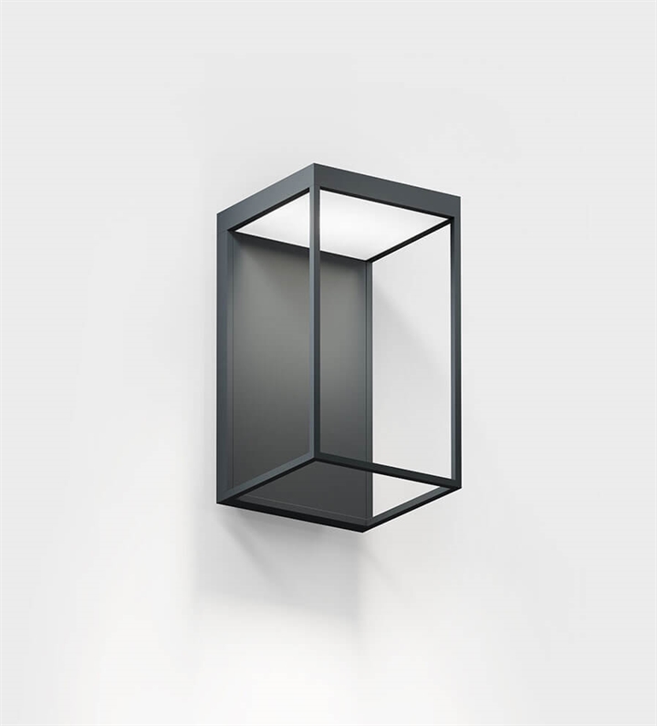 Gic base udendørs væglampe, antrasit