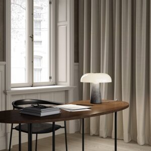 Glossy bordlampe grå