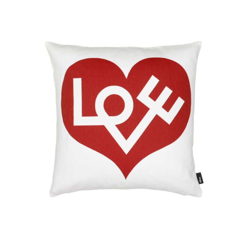 Grafisk Print Pude Hjerte/Love