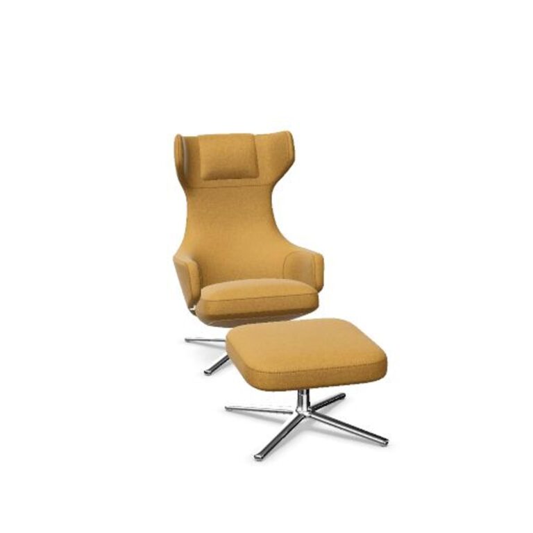 Grand Repos Lænestol Med Ottoman Cosy 2 Canola/Basic Dark