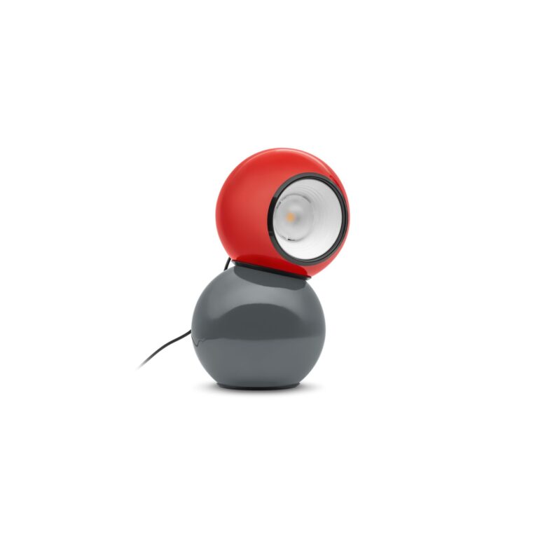 Gravitino Bordlampe Grå/Rød