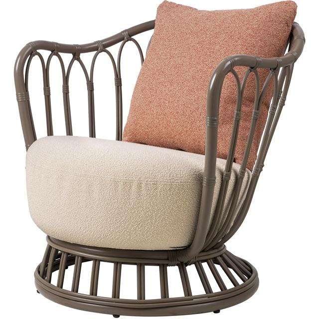 Gubi Grace Udendørs Lænestol Mushroom Gray/Lorkey 41/Lorkey 44