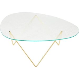 Gubi Pedrera Sofabord Brass Semi Matt/Transparent/Glas