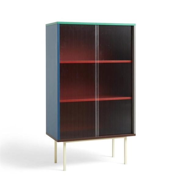 HAY Colour Cabinet Skab Med Glasdøre Høj Multifarvet
