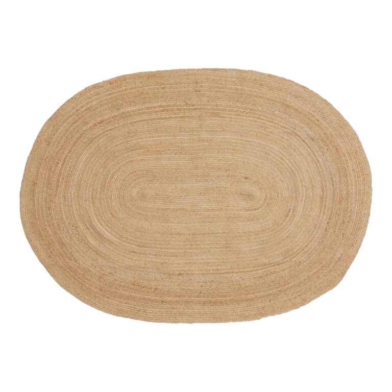 HOUSE NORDIC Bombay gulvtæppe, oval - natur jute (140x200)