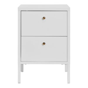 HOUSE NORDIC Dalby kommode, m. 2 skuffer - hvid stål (40x40)