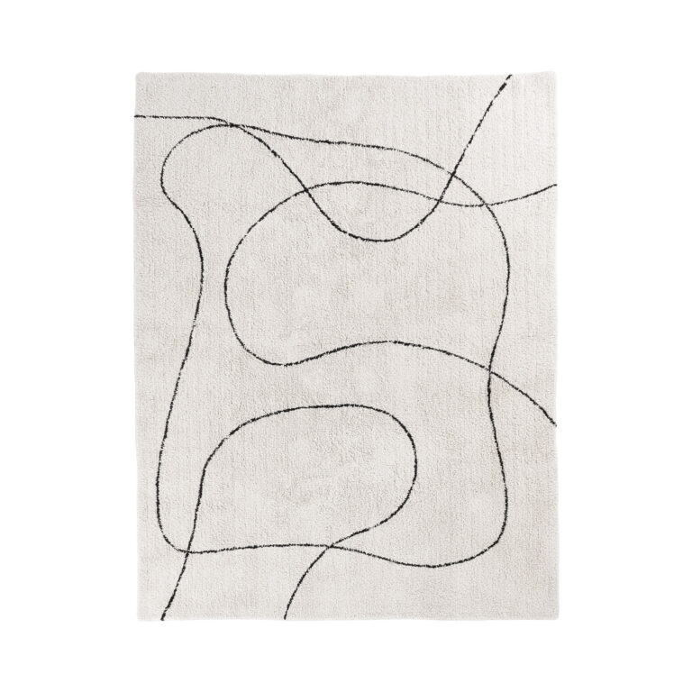 HOUSE NORDIC Tampa gulvtæppe, rektangulær - natur bomuld med print (230x160)