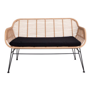 HOUSE NORDIC Trieste havesofa, m. hynde - natur polyrattan og metal