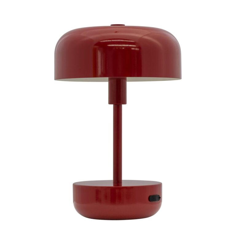 Haipot Bordlampe Lampe Mørkerød