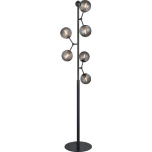 Halo Design Atom gulvlampe, røgfarvet