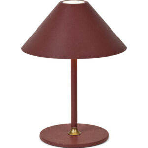 Halo Design Hygge genopladelig bordlampe, H25 cm, mørkerød