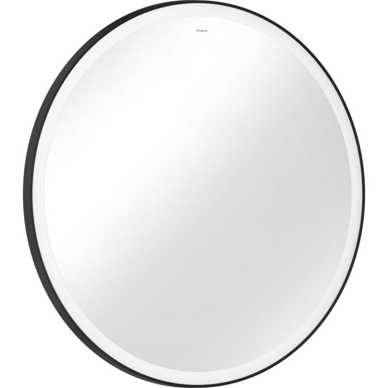 Hansgrohe Xarita Lite S spejl med lys, Ø90 cm, sort