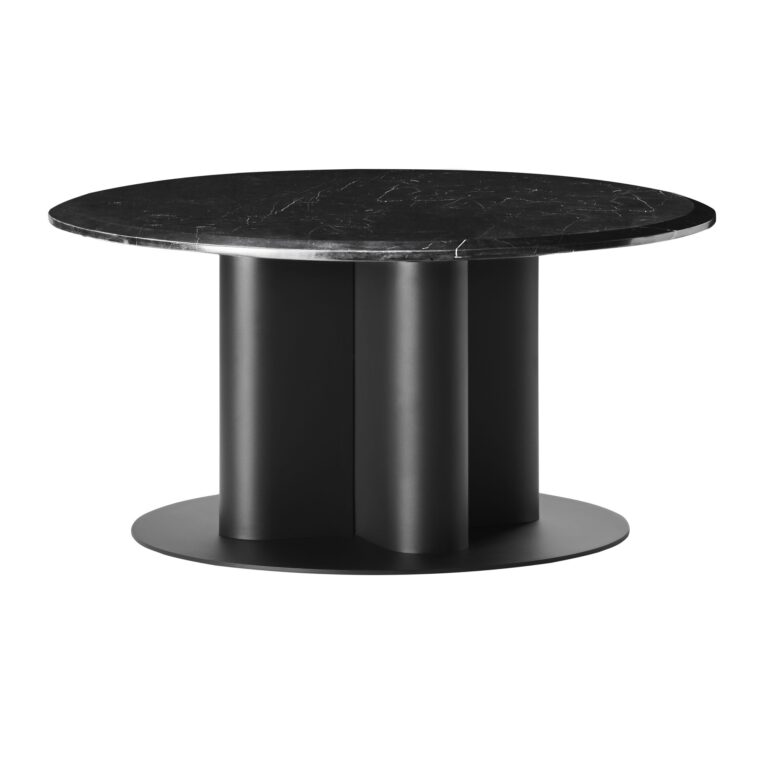 Hard To Resist Sofabord Ø80 Sort/Sort Marmor