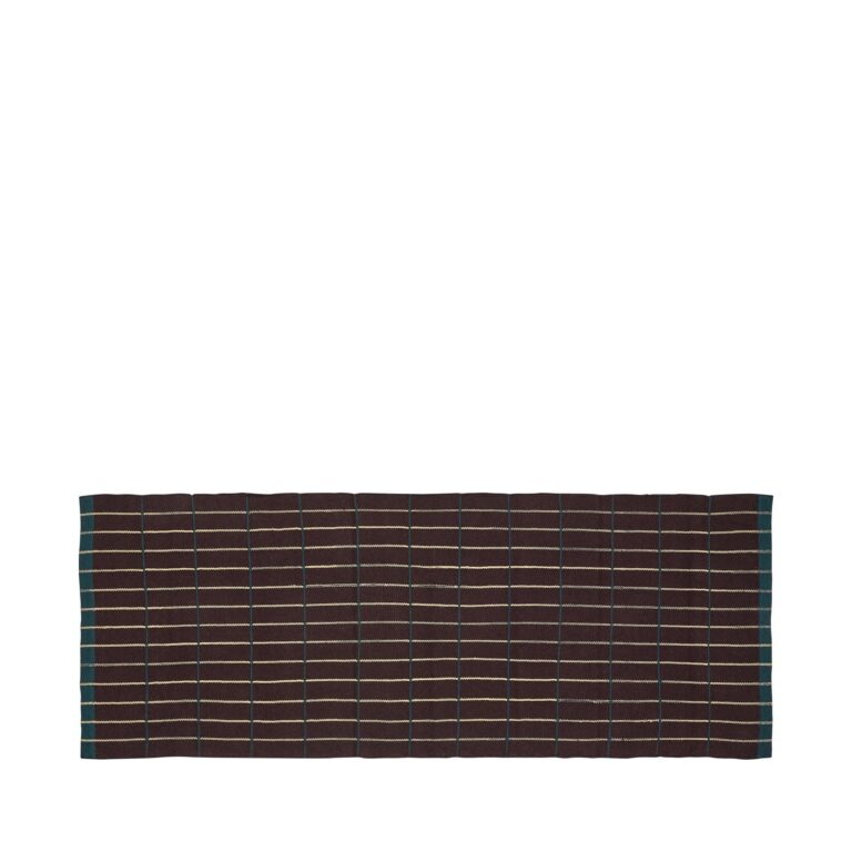 Hübsch Cottage Gulvtæppe 80x200 Brun/Mørkegrøn