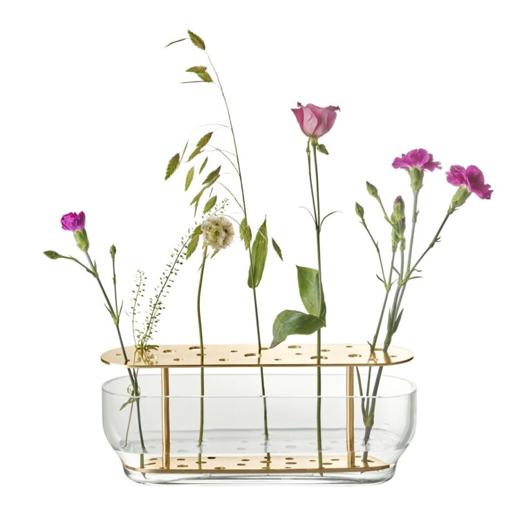 Ikebana Vase Lang Messing