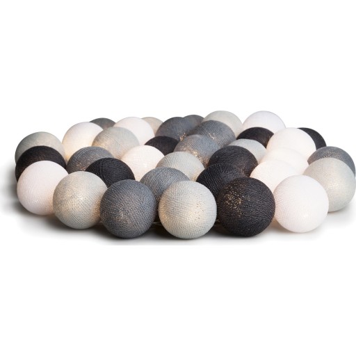 Iris Lights Graphic Grey lyskæde, 20 kugler