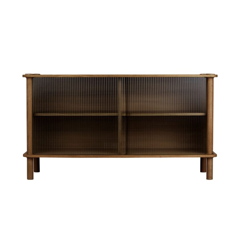 Italic Kabinet 2x Døre Mørk Eg/Glas