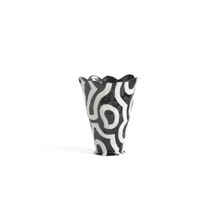 Jessica Hans Shadow Vase Sort/Hvid