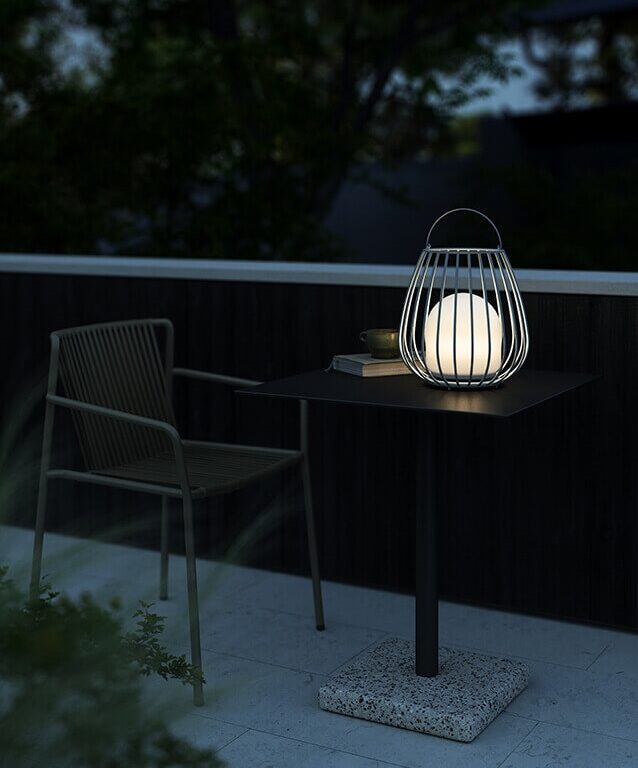 Jim To-Go batterilampe, grå