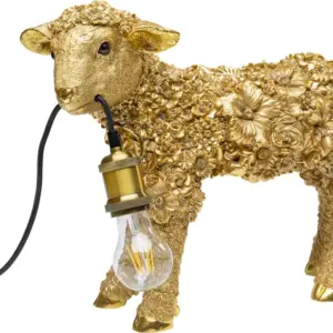 KARE DESIGN Animal Flower Sheep bordlampe - guld polyresin