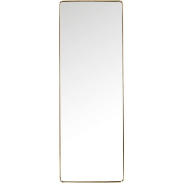 KARE DESIGN Curve Rectangular Brass spejl - spejlglas og messingbelagt ramme, firkantet (200x70)