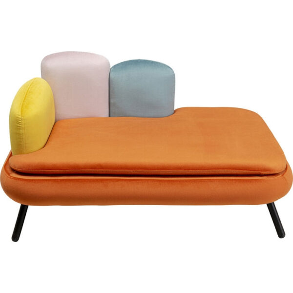 KARE DESIGN Diva Orange kat/hund seng - orange og multifarvet fløjl polyester og stål