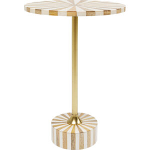 KARE DESIGN Domero Cirque sidebord, rund - guld/hvid polyresin og messing stål (Ø40)