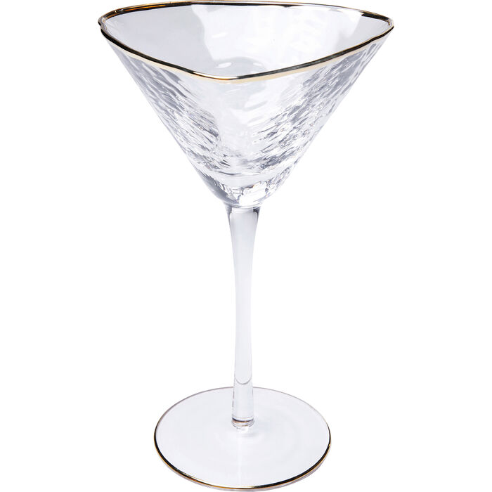 KARE DESIGN Hommage cocktailglas, m. struktur og guldkant, håndlavet