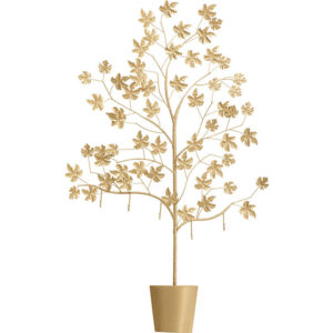KARE DESIGN Leafline Gold knagerække, m. 5 knager - guld stål