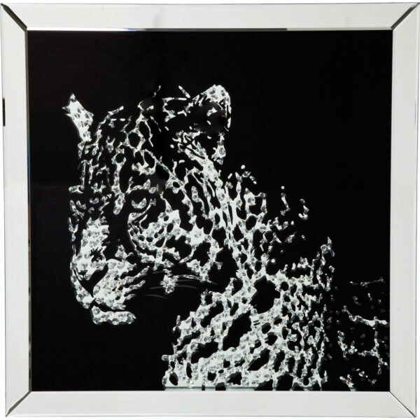 KARE DESIGN Plakat, Mirror Leopard - Multifarvet, m. ramme, (80x80cm)