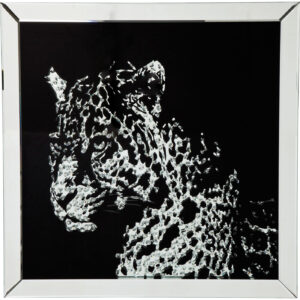KARE DESIGN Plakat, Mirror Leopard - Multifarvet, m. ramme, (80x80cm)