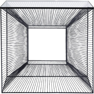 KARE DESIGN rektangulær Dimension konsolbord - klar glas og stål (80,5x35,5)