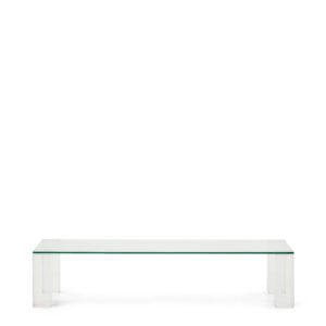 KAVE HOME Adularia sofabord, rektangulær - klar hærdet glas (140x60)