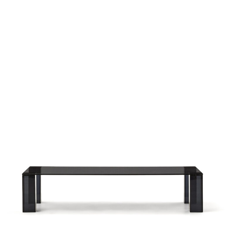 KAVE HOME Adularia sofabord, rektangulær - mørkegrå hærdet glas (140x60)