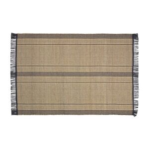 KAVE HOME Brunilda gulvtæppe - brun/sort søgræs/uld/bomuld (160x230)