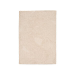 KAVE HOME Domm gulvtæppe, rektangulær beige uld (160x230)
