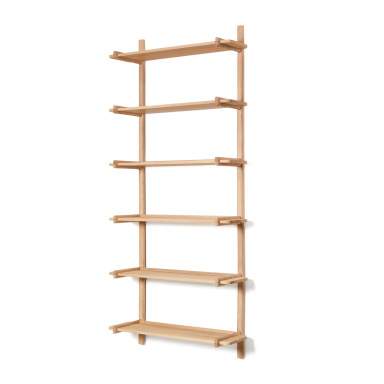 KAVE HOME Sitra modul reol, m. 6 massive egetræshylder - natur egetræ (90cm)