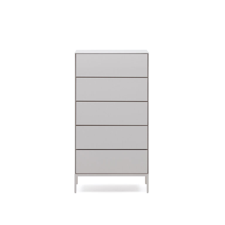 KAVE HOME Vedrana kommode, m. 5 skuffer - hvid MDF (60x114)