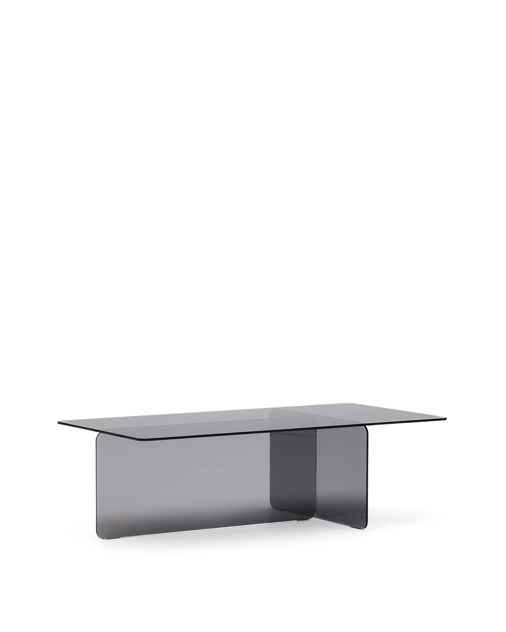 KAVE HOME Zaren sofabord, rektangulær - grå hærdet glas (120x60)