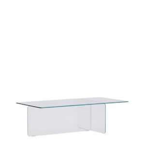 KAVE HOME Zaren sofabord, rektangulær - klar hærdet glas (120x60)