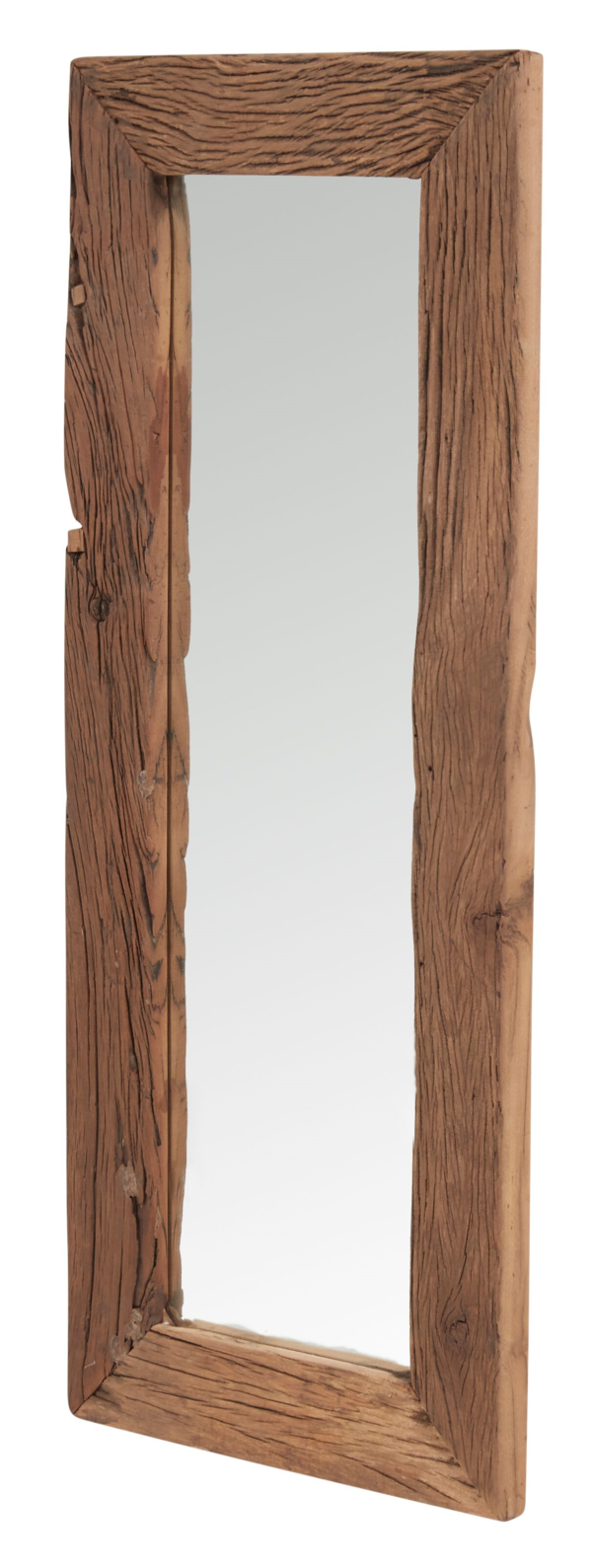 KILROY INDBO Mirror #8095 vægspejl, rektangulær - spejlglas og natur mangotræ (120x50)