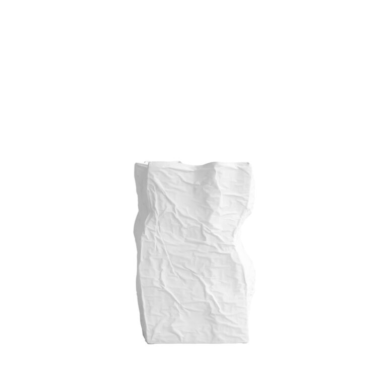 Kami Vase Stor Bone White