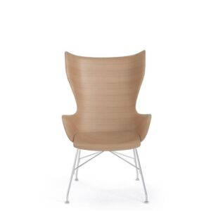Kartell K/Wood Lænestol Krom/Lys Finer