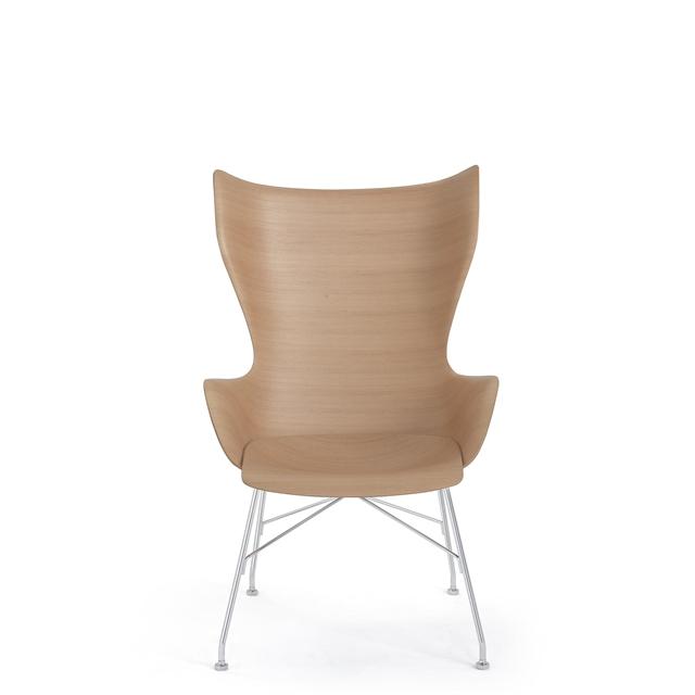 Kartell K/Wood Lænestol Krom/Lys Finer
