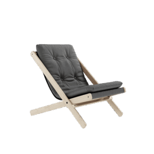 Karup Design Boggie Lænestol M. Madras Udendørs 403 Dark Grey/Olieret Bøg