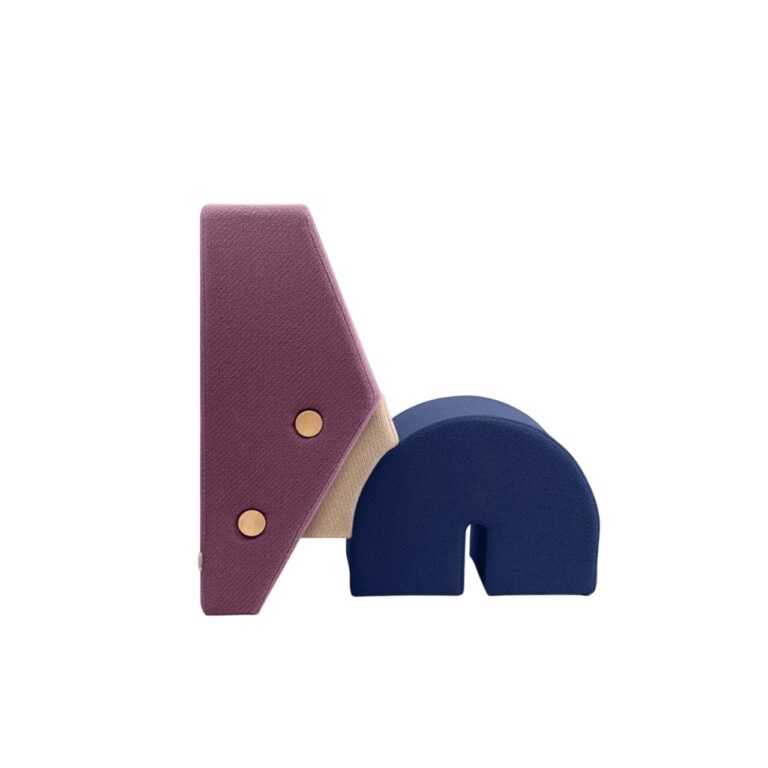 Keystone Lænestol Fig Puple/Off White/Navy Blå