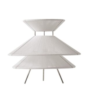 Kiku bordlampe, hvid/stål