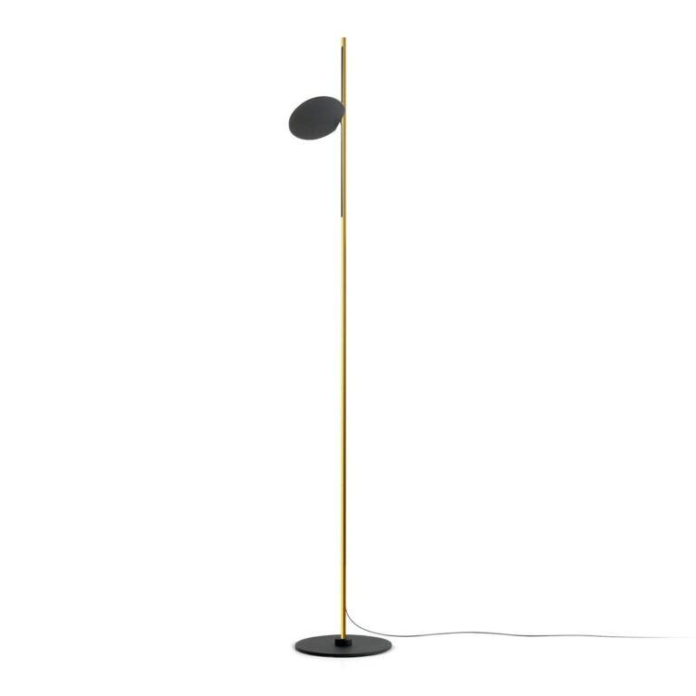 Kimia Gulvlampe Black 9005/Satin Galvanic Gold